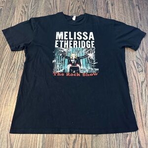 Melissa Etheridge The Rock Show 2018 Tour Black T-Shirt size XXL